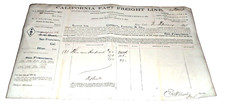 1875 CALIFORNIA FAST FREIGHT LINE BILL WAKEFIELD MISSOURI TO SAN FRANCISCO