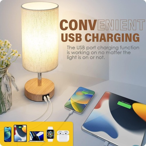 Yarra-Decor Bedside LED Lamp with USB Port - Touch Control Table, Bedroom - AU - Picture 4 of 8
