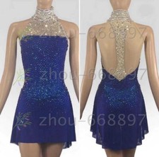 Competition Figure Skating Dress Girls Ice Skating Dresses Custom blue