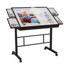 Jigsaw Puzzle Table 1500pcs, Adjustable Five Up Angles Puzzle Table with Draw...
