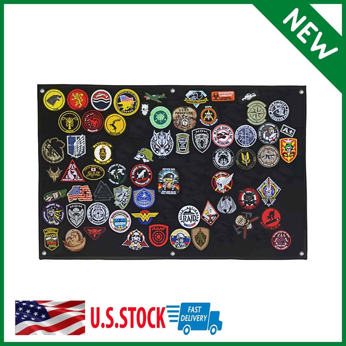 Tactical Patch Display Panel Holder Board for Military Army Combat Morale  Unifor