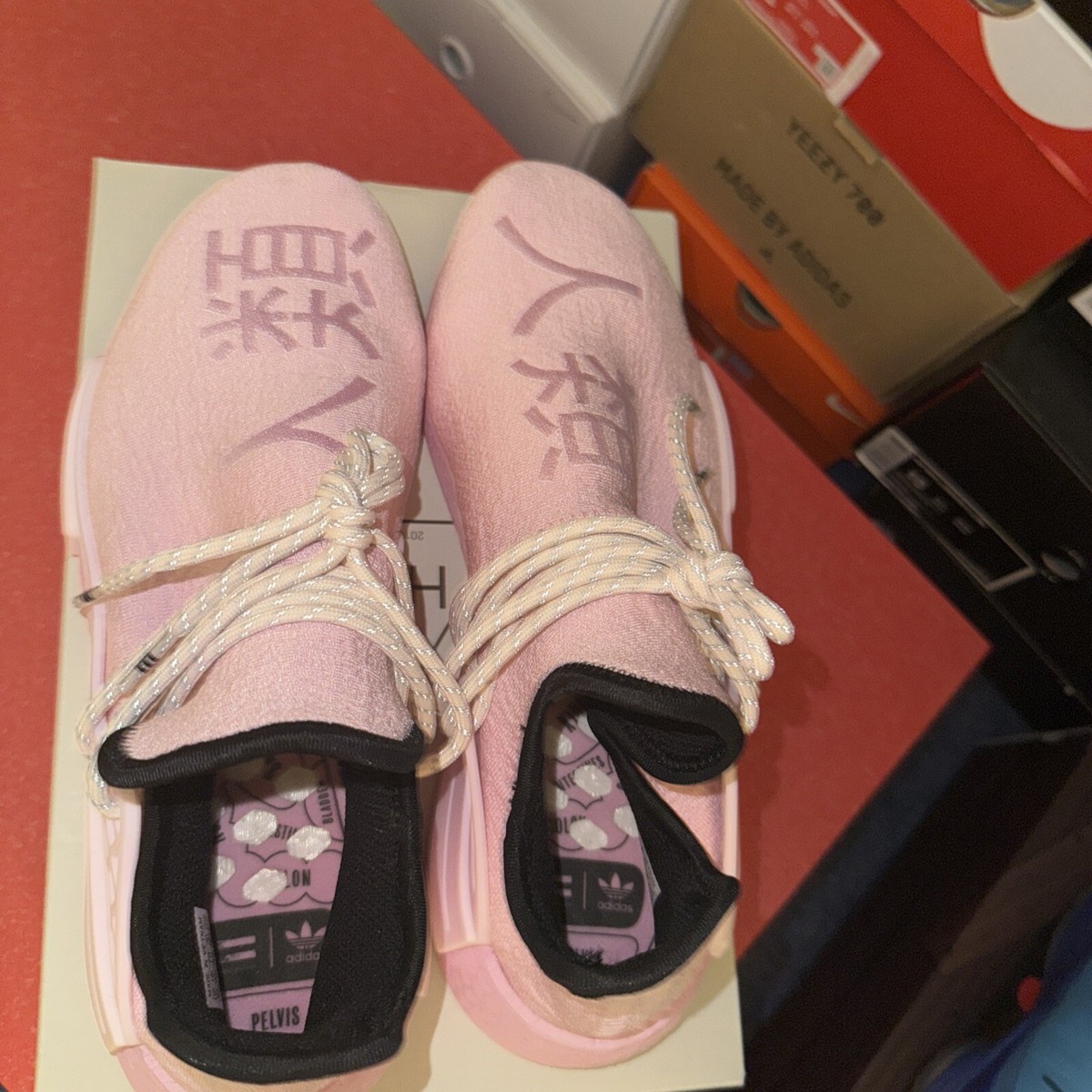 adidas gazelle silver green womens Pharrell Human Races NMD Holi Festival Pink Glow – THE-ECHELON main image 1