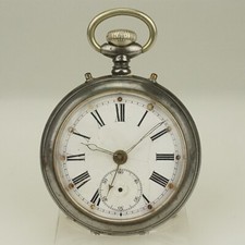 Rare Antique Alarm Pocket Watch Men's no fusee duplex chronometer repeater RAR