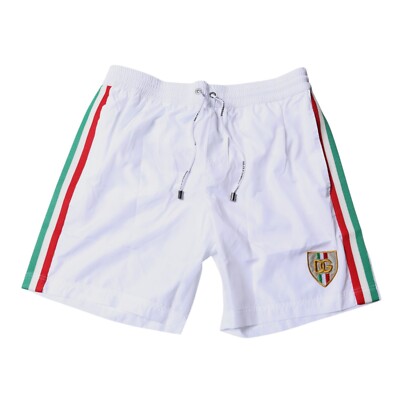 Dolce & Gabbana Maillot de Bain Blanc Rayures Vêtements Plage Short 2 PC IT4 /