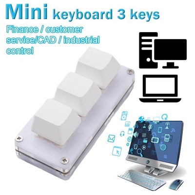 Mini 3-key Keypad Gaming Keyboard Programming Macro Mechanical Keypad D8V4