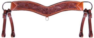 SHOWMAN Heavy Duty Hand Tooled Leather Horse Tripping Collar Breast Collar Breast Plate