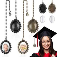 4 pcs Graduation Cap Photo Charm Personalized Decorations...