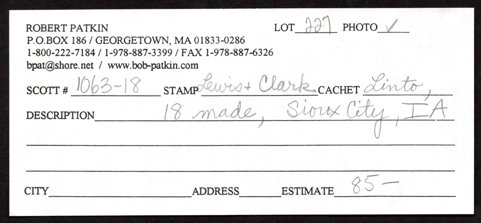 US 1954 LEWIS & CLARK EXPEDITION FDC 150TH ANNIVERSARY SIOUX CITY IOWA CANCEL - Image 3 of 3