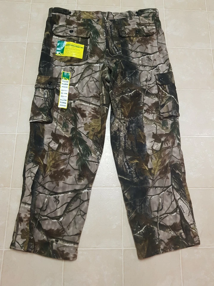 WALLS 10X BRAND XL REGULAR SIZE 42/44 REALTREE  XTRA FLEECE BONDED HUNTING PANTS - Image 2 of 4