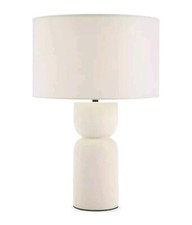 Lampada minimalista retrò da tavolo in ceramica Very Home Totem, crema, 49,5 cm, prezzo consigliato £ 50