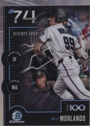 PJ Morlando 2025 Bowman Chrome 1st Prospect Purple Raywave /250 