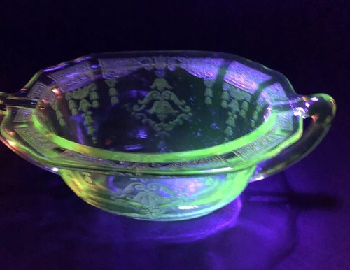 4 Vintage Anchor Hocking Topaz Yellows Princess Depression Glass Sugar Bowls - Picture 9 of 9