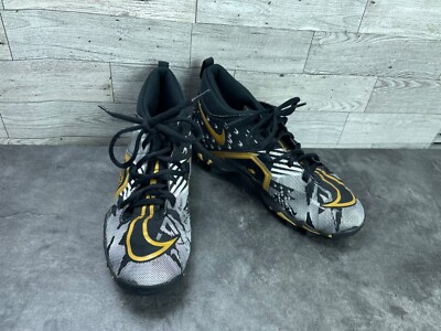 Nike Soccer Cleats Youth M Alpha Menace Fastflex Shoes Black Gold  Athletic
