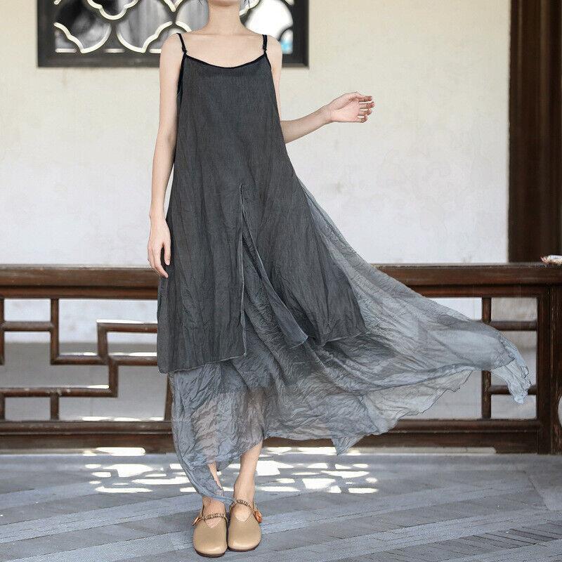 cotton linen slip dress Linen Slip Dress In White