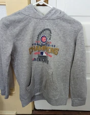 Chicago Cubs Kids Sweatshirt 2016 World Series Champions M 10/12 NO DRAWSTRING