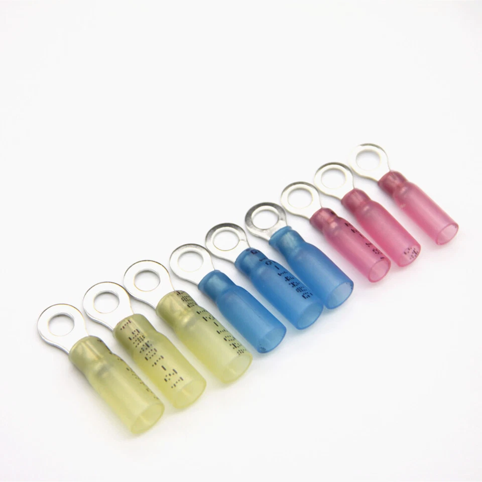 120/90PCS Electrical Heat Shrink Ring Wire Connectors Crimp Terminals Waterproof - Image 3 of 4