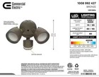 Commercial Electric Dusk Dawn Sensor Bronze Exterior Outdoor Twin Head LED Flood — photo 9