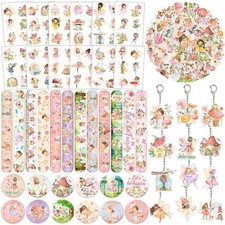 98PCS Fairy Party Favors Fairy Birthday Decorations with Woodland Fairy Slap ...
