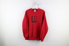 Vintage 90s Streetwear Womens Size Medium Faded Black Cat Kitten Sweatshirt Red