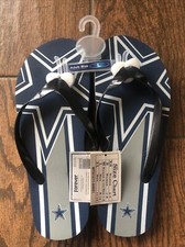 Dallas Cowboys Logo Flip Flop Sandals Large Sizes 9-10 New NFL License