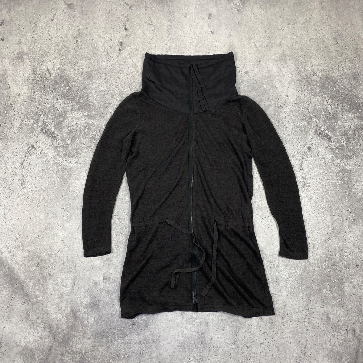 rick owens mesh dress Tulle-paneled satin maxi dress - black