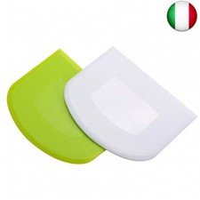 2 Pezzi Raschietto Taglia Impasto di Plastica Taglierina della Pasta, Spatola