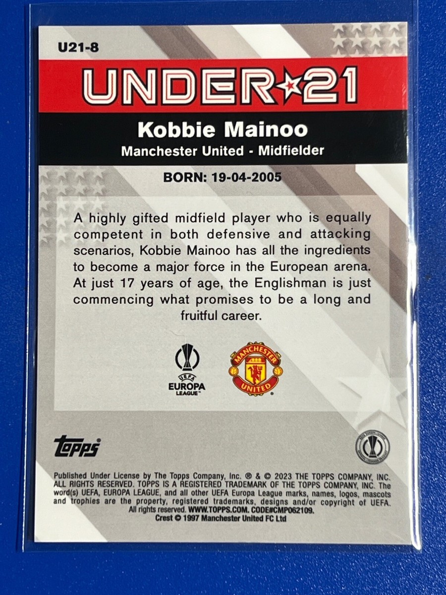 Topps Merlin 2022/23 Under21 Manchestere United Kobbie Mainoo #U21 ...