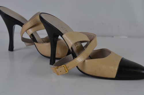 Sandali donna Chanel tacco alto a punta tacco alto punta cappuccio taglia 37 Italia 7 carini - Foto 8 di 19