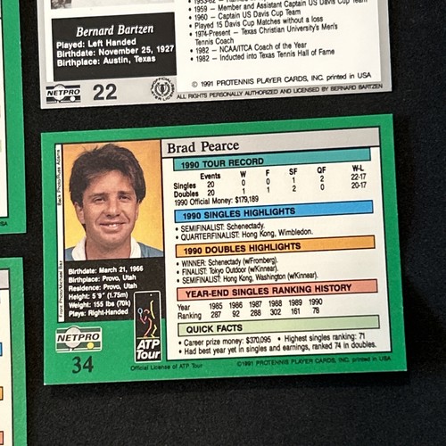 1991 MICHAEL CHANG Netpro Rookie Card RC Tennis Legend +9 USA tennis star cards - Picture 22 of 22