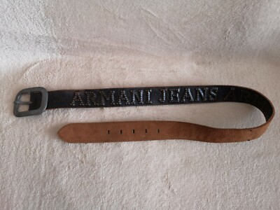 Armani Jeans  Chestnut Genuine Leather Obi Buckle Belt NEW with Tag Armani Jeans Men main image 4