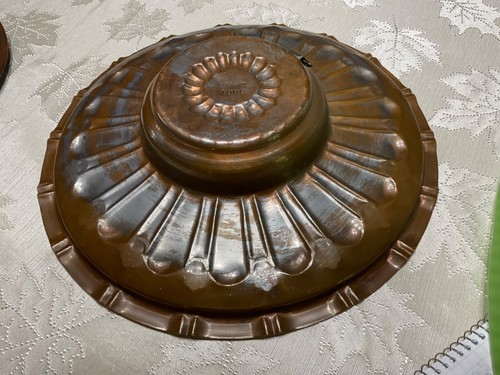Kupfer Vintage Ägypten gehämmert geätzt gebogen kreisförmig dekorativ Platte Schüssel 13 3/4"" - Bild 5 von 6