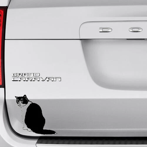 Calcomanía adhesiva de vinilo para parachoques ventana coche portátil Black Cat Kitty para Macbook Air/Pro Foto 4 de 4