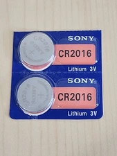 2 pc Sony CR2016 lithium 3v battery cr 2016 MURATA (EXPIRATION DATE 2033)