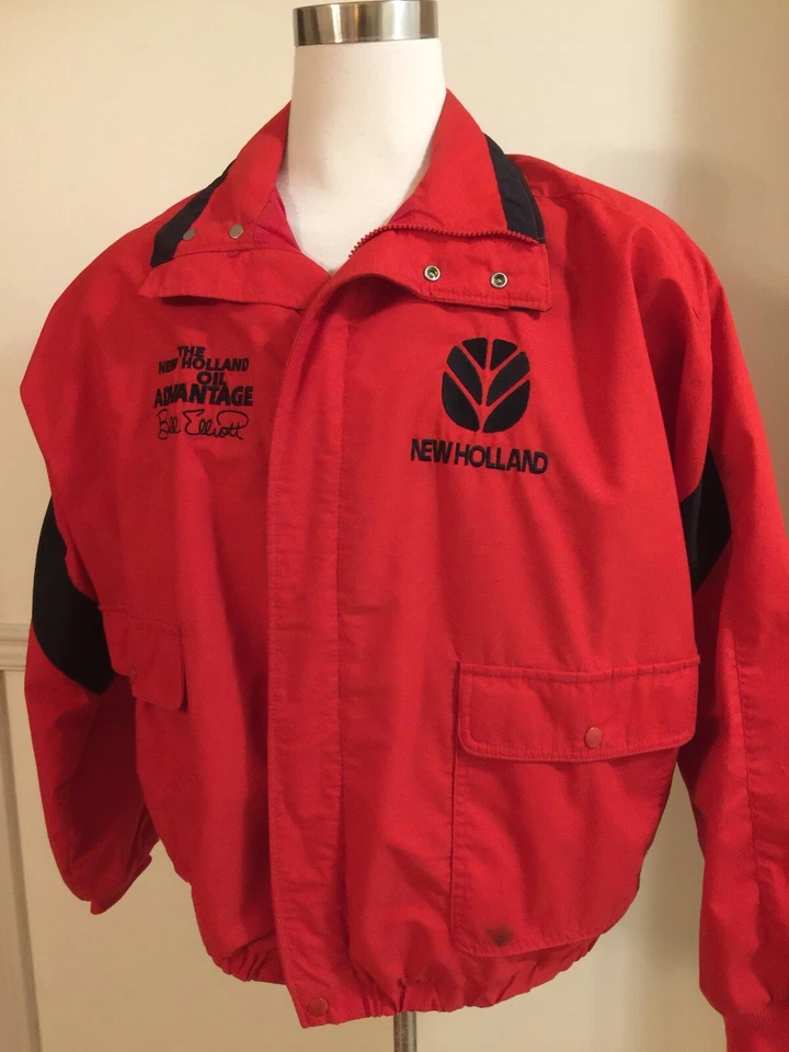 New Holland Bill Elliot K продукты мужской с подкладкой куртка с 1 пятно - винтажный XL VTG - Изображение 4 из 4