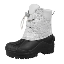 riemot Girls Toddlers Big Kid Ankle Winter Faux Fur Lined Snow Boots Ski Boots