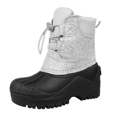 riemot Girls Toddlers Big Kid Ankle Winter Faux Fur Lined Snow Boots Ski Boots