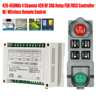 12V 4CH Funkschalter System Funk Empfänger Relais Lichtschalter RF Fernbedienung