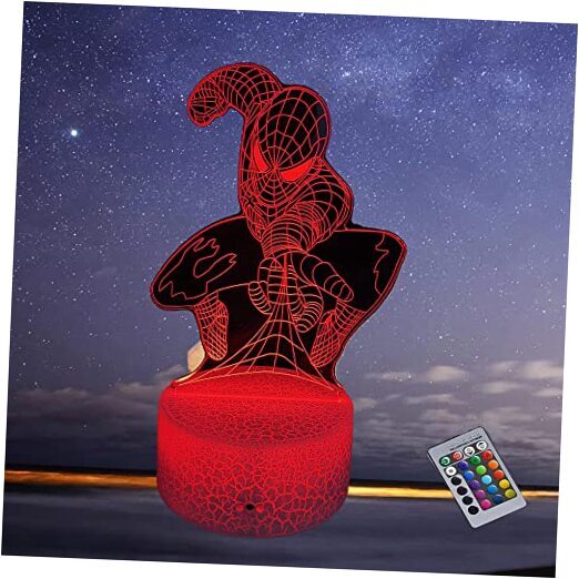 3D Illusion LED Lamp with 16 Colors Touch Remote Night Light for Kids