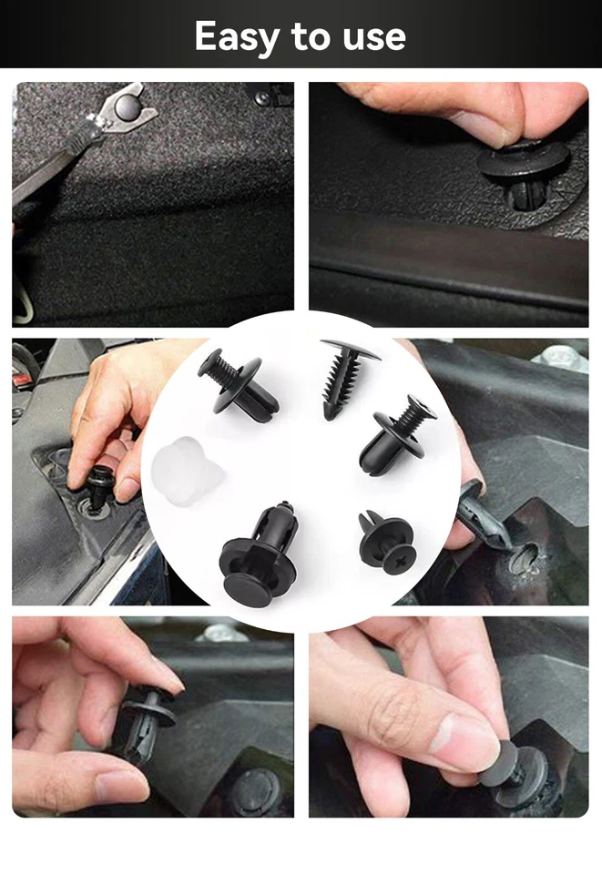 Juego de 100 PIEZAS Parachoques Guardabarros Forro Tipo Empuje Clips de Retención para Chevy GM Nissan Foto 4 de 4