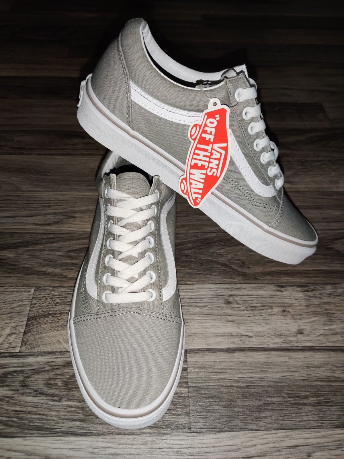 Vans Old Skool Drizzle/True White(Gray) Skate Shoe Mens Size 7.5 Wms 9
