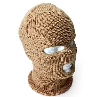 Buy Winter Ski Mask 3 Hole Knitted Skull Balaclava Beanie Hat Men Outdoor Sports Cap