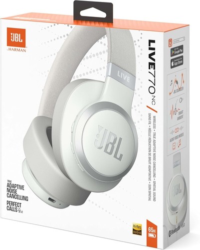 JBL LIVE 770 NC Wireless Over-Ear Bluetooth Kopfhörer | Weiß - Bild 9 von 9