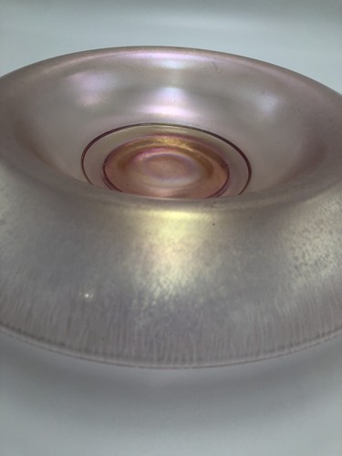 Pre 1970 Fenton Velva Rose Stretch Glass Console Bowl Mid Century Modern Pink - Picture 6 of 8