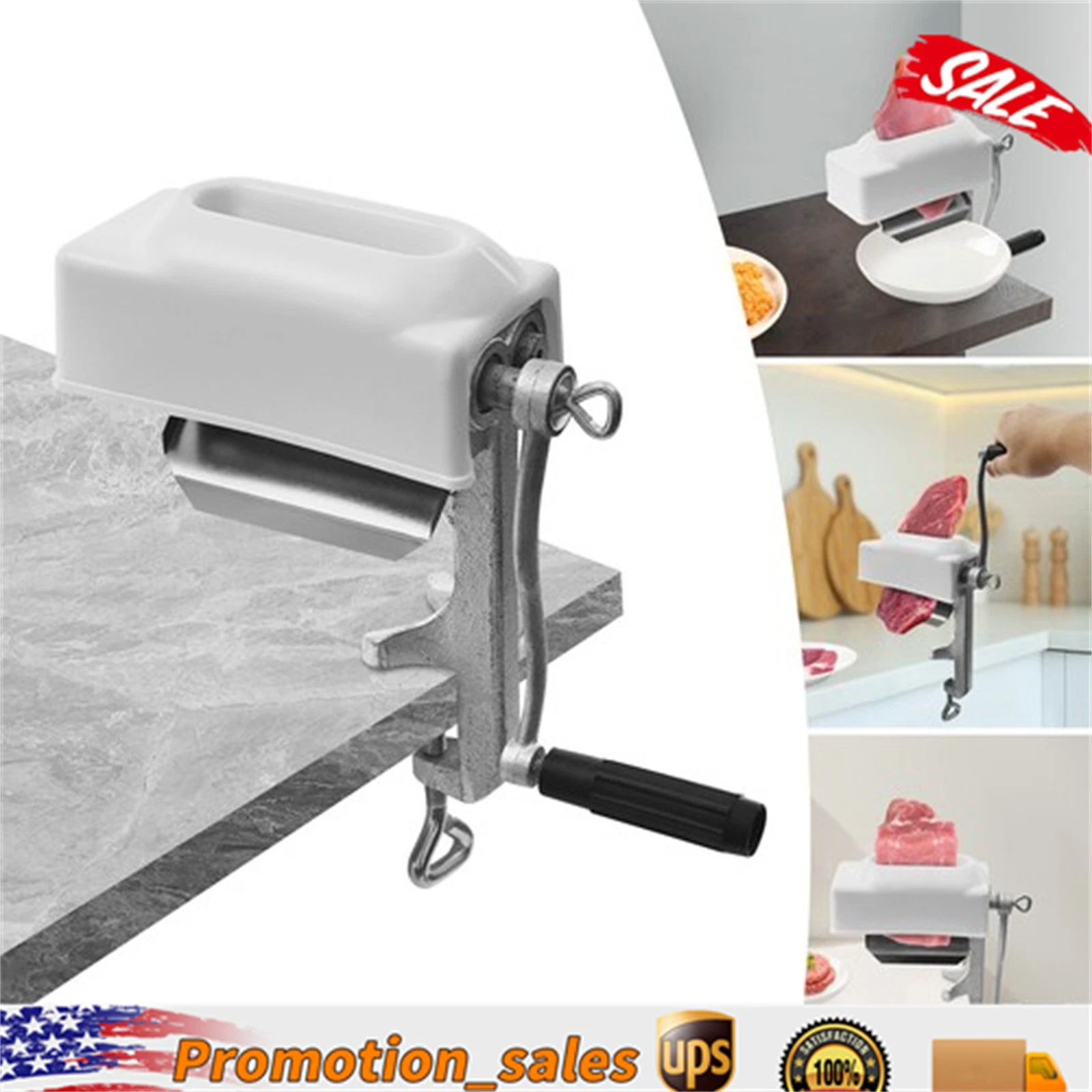 Meat Tenderizer Cuber Steak Machine Hand Crank Flatten butchers Tool KitchenTool