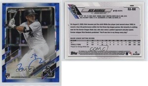 2021 Topps Chrome Sapphire Edition Rookie Auto Nick Madrigal #RA-NM Auto RC
