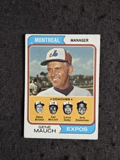1974 Topps Baseball card #  531 Gene Mauch  ( G to VG )