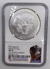2019 MS 70 First Day Issue Walt Cunningham American Silver Eagle NGC One Of 500
