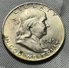 1949-D Franklin Silver Half Dollar Denver Business Strike Uncertified Circulated