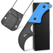 C1294 Fixed Blade Knife,9Cr18Mov Blade G10 Handle EDC Tool Neck Knife for Out...