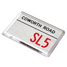 FRIDGE MAGNET - Coworth Road SL5 - UK Postcode